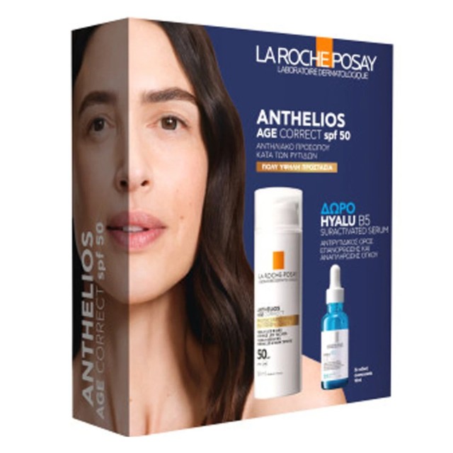 La Roche Posay Πακέτο Anthelios Age Correct SPF50 50ml & Δώρο Hyalu B5 Serum 10ml