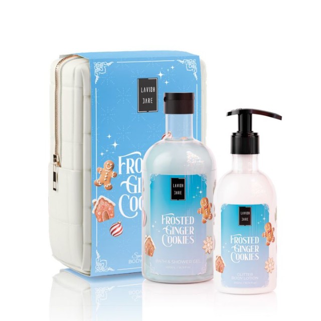 Lavish Care Πακέτο Frosted Ginger Cookies Shower Gel 500ml & Body Lotion Glitter 300ml & Δώρο Νεσεσέρ