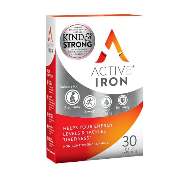 Bionat Active Iron 25mg Συμπλήρωμα Διατροφής 30 Κάψουλες