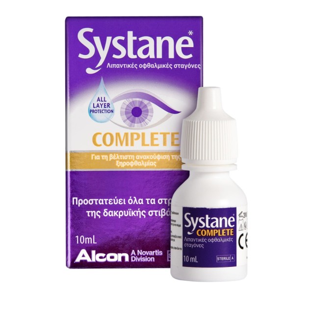 Systane Complete Λιπαντικές Σταγόνες για Ανακούφιση από τη Ξηροφθαλμία, 10ml