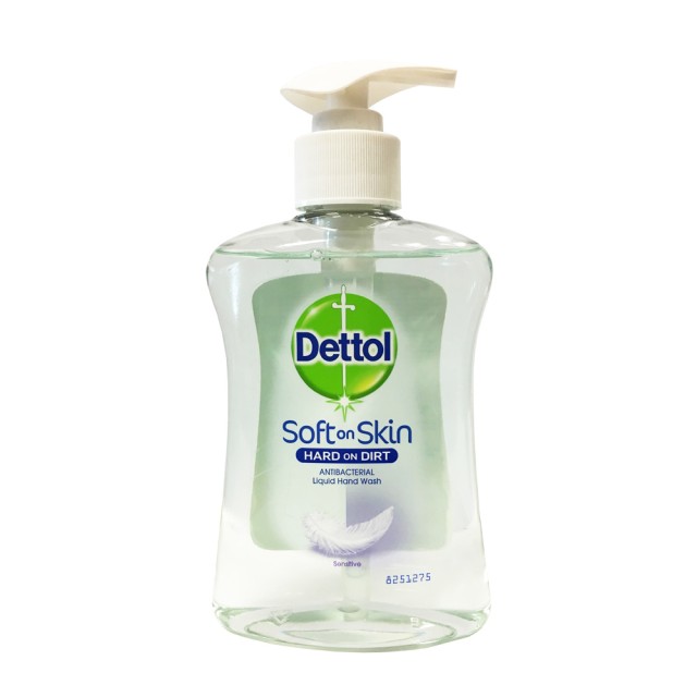 Dettol Soft on Skin Hard on Dirt Liquid Sensitive Κρεμοσάπουνο Για Ευαίσθητες Επιδερμίδες, 250ml