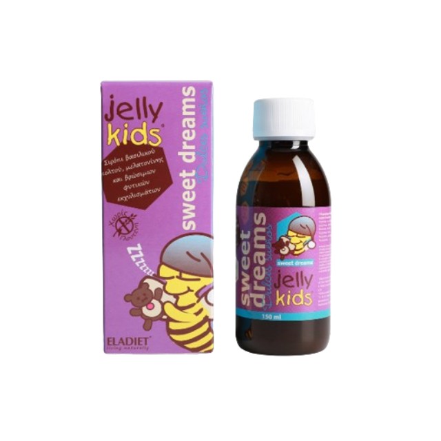 Eladiet Jelly Kids Sweet Dreams Σιρόπι Βασιλικού Πολτού & Βιταμινών με Γεύση Φρούτων Χωρίς Γλουτένη, 150ml