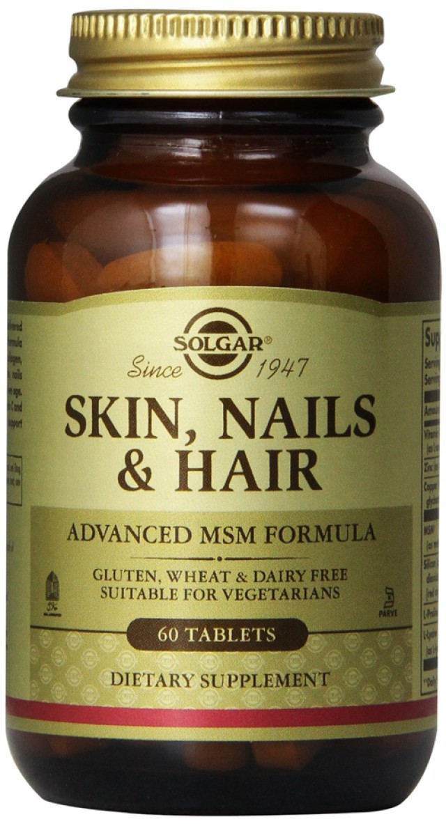 SOLGAR Skin, Nails & Hair Formula, Δέρμα, Νύχια & Μαλλιά, 60tabs