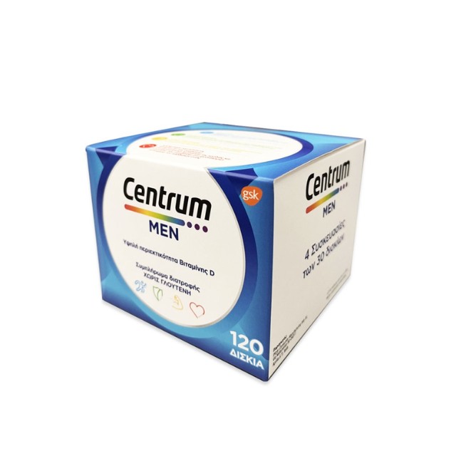 Centrum Men Πακέτο Συμπλήρωμα Διατροφής με Βιταμίνη D 120 Δισκία