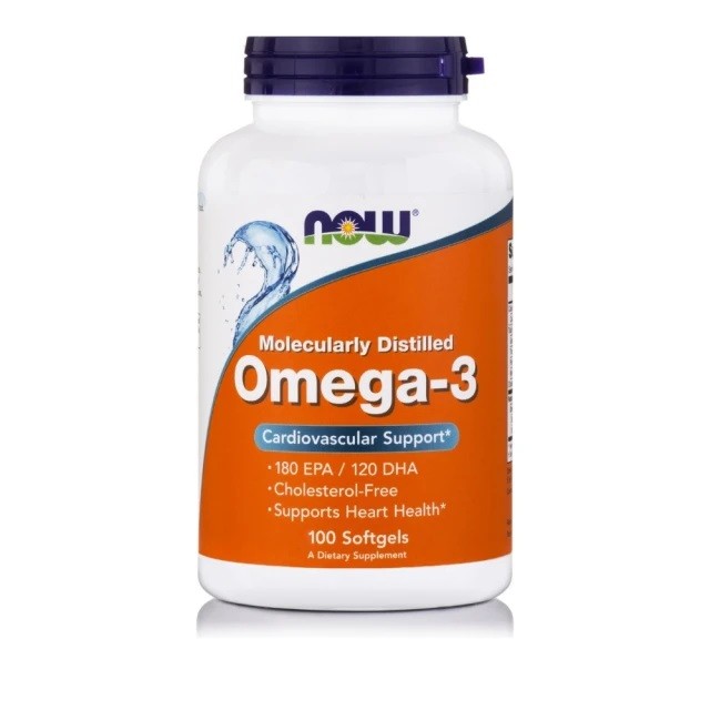 NOW FOODS Omega-3 1000mg Συμπλήρωμα Διατροφής Ωμέγα Λιπαρά Για Την Καλή Υγεία Καρδιαγγειακού Συστήματος, 100 Μαλακές Κάψουλες