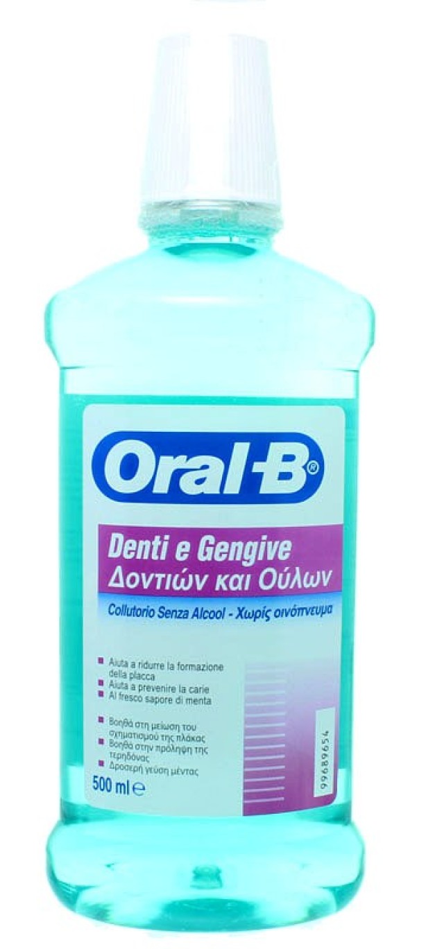 Oral-B Στοματικό Διάλυμα Δοντιών & Ούλων χωρίς Οινόπνευμα, 500 ml