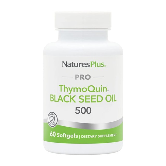 Natures Plus Thymoquin Black Seed Oil 500mg Μαύρο Κύμινο για Υγιές Ανοσοποιητικό 60 Μαλακές Κάψουλες