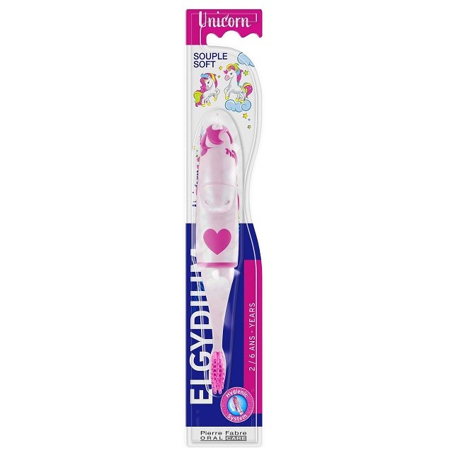 Elgydium Kids Unicorn Soft Toothbrush Μαλακή Παιδική Οδοντόβουρτσα Για 2-6 Χρονών, 1 Τεμάχιο