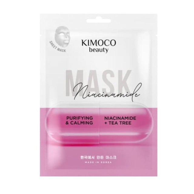 Kimoco Beauty Niacinamide Sheet Mask με Νιασιναμίδη & Εκχύλισμα Τεϊόδεντρου 23ml