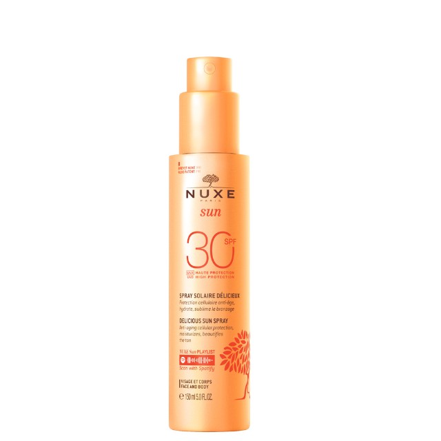 Nuxe Sun Spray SPF30 Αντιηλιακό Γαλάκτωμα Για Πρόσωπο & Σώμα, 150ml