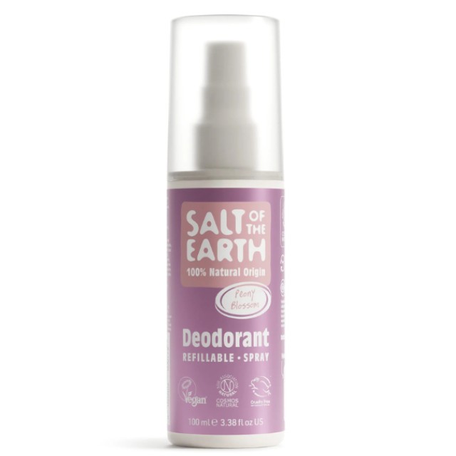 Salt of the Earth Peony Blossom Natural Refillable Αποσμητικό Επαναγεμιζόμενο Spray 100ml