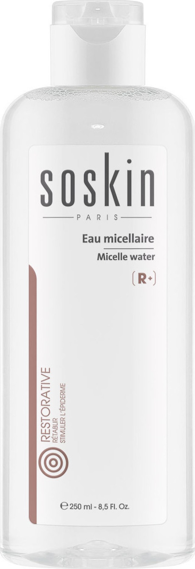 SOSKIN R+ Μικκυλιακό Νερό Eπανόρθωση & Ενυδάτωση Για Όλους Τους Τύπους Δέρματος Micelle Water, 250ml