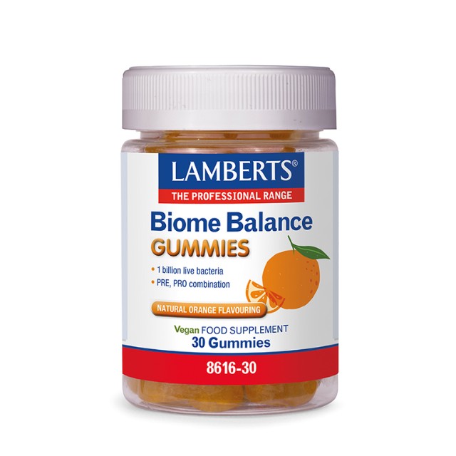 Lamberts Biome Balance Gummies Πορτοκάλι 30 Ζελεδάκια 8616-30