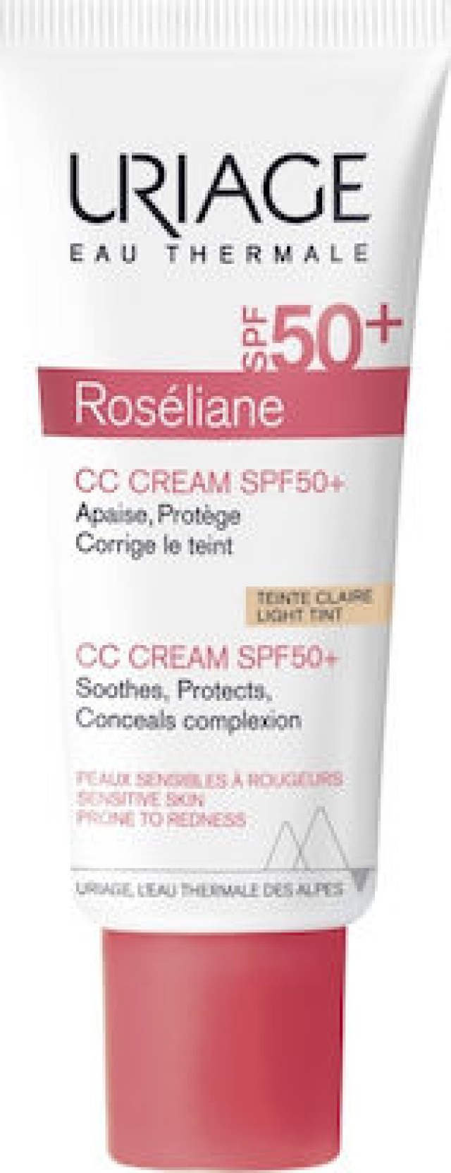 Uriage Roseliane CC Cream SPF50+ Ενυδατική Κρέμα Κατά της Ερυθρότητας με Χρώμα Πολύ Υψηλής Αντιηλιακής Προστασίας, 40ml