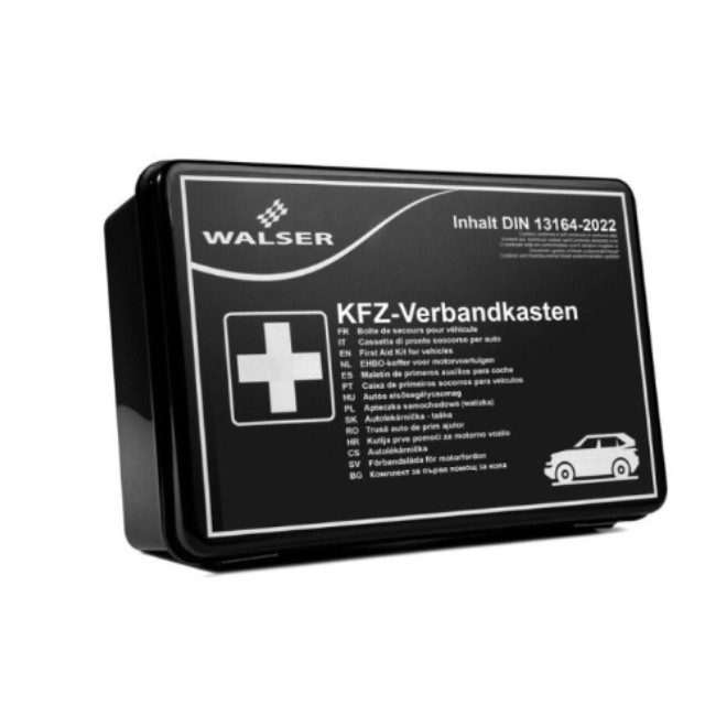 Walser Kfz-Verbandkasten Φαρμακείο Πρώτων Βοηθειών για το Αυτοκίνητο (με Πιστοποίηση DIN13164) 1 Κιτ