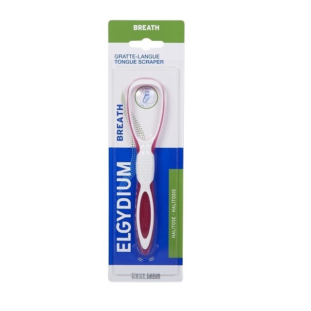 Elgydium Breath Tongue Scraper Ξύστρα Γλώσσας Κόκκινη 1 Τμχ