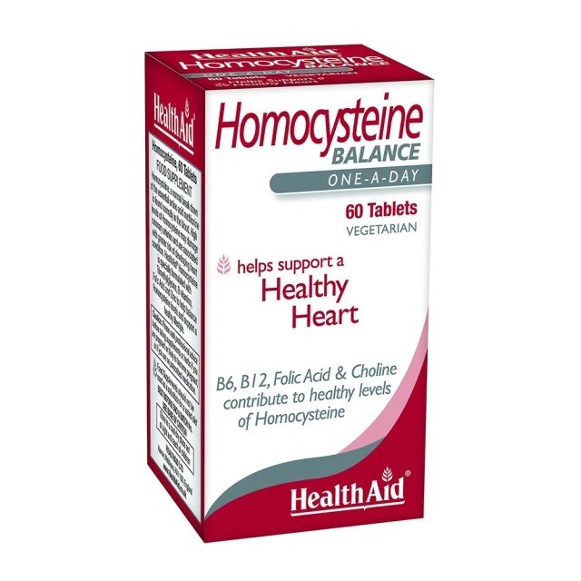 Health Aid Homocysteine Balance Για Εξισορρόπηση Των Επιπέδων Ομοκυστεΐνης Στο Αίμα, 60 Ταμπλέτες