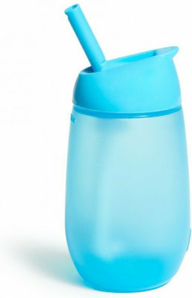 MUNCHKIN Simple Clean Κύπελλο Πλαστικό Με Καλαμάκι Σιλικόνης Για Παιδιά 12m+ Σε Μπλε Χρώμα (011275), 296ml