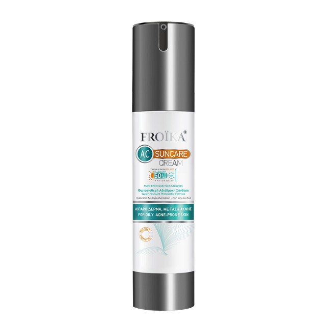 Froika Suncare AC Cream SPF50+ Αντιηλιακή Κρέμα για Δέρμα με Τάση Ακμής 50ml