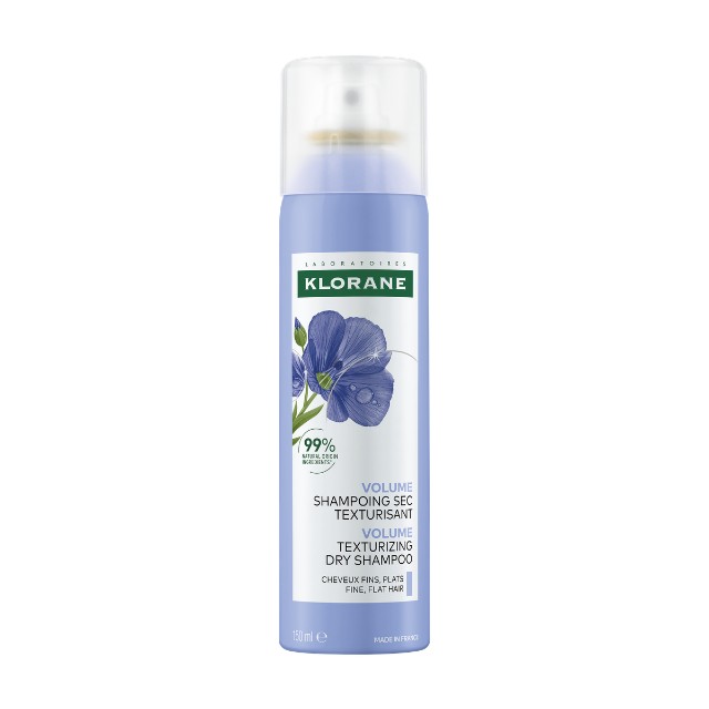 Klorane Volume Texturizing Dry Shampoo για Όγκο Κατάλληλο για Λεπτά Μαλλιά με Λινάρι 150ml