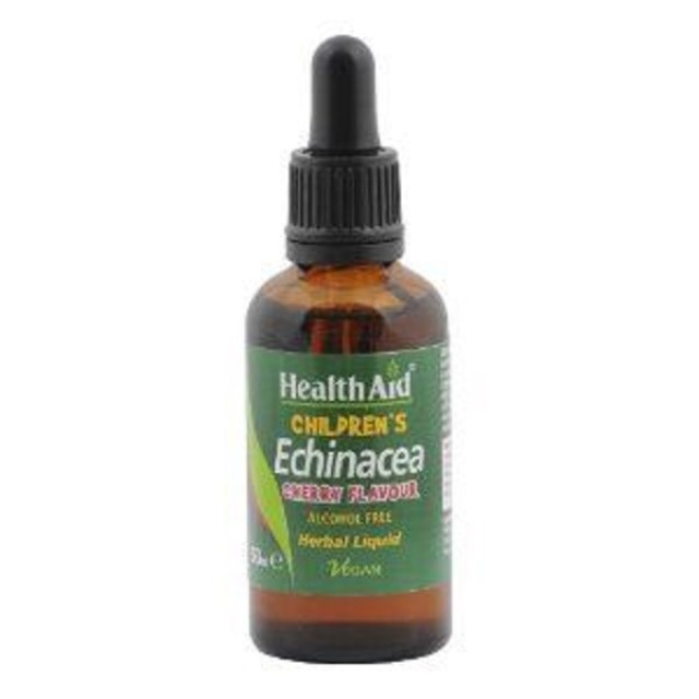 HEALTH AID Vegan Children’s Echinacea Liquid, Εχινάκεια Σε Σταγόνες Για Παιδιά Με Γεύση Κεράσι, 50 ml