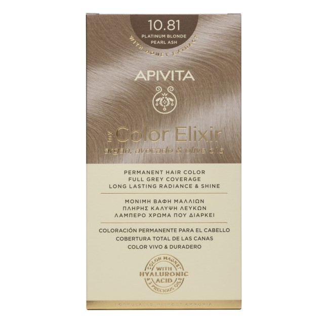 Apivita My Color Elixir No 10.81 Βαφή Μαλλιών Κατάξανθο Περλέ Σαντρέ