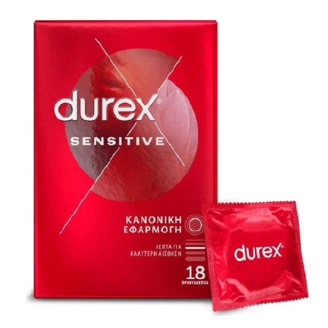 DUREX Sensitive, Προφυλακτικά Λεπτά 18τμχ