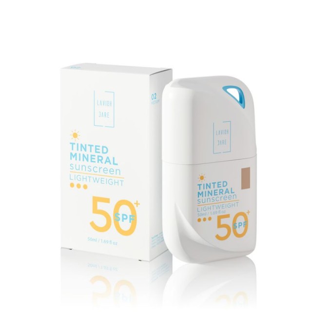 Lavish Care Tinted Mineral Sunscreen SPF50+ No.02 Medium Αντηλιακό Προσώπου με Χρώμα 50ml