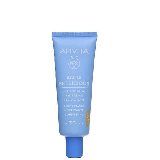 APIVITA Aqua Beelicious Fluid Cream 24ωρη Κρέμα Προσώπου Ημέρας Με Χρώμα & SPF30, 40ml