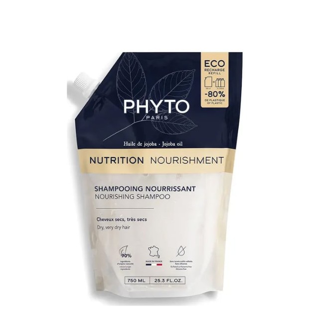 Phyto Nutrition Shampoo Αναδόμησης & Θρέψης 750ml (Refill)