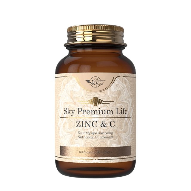 Sky Premium Life Zinc & Vitamin C 60 ταμπλέτες