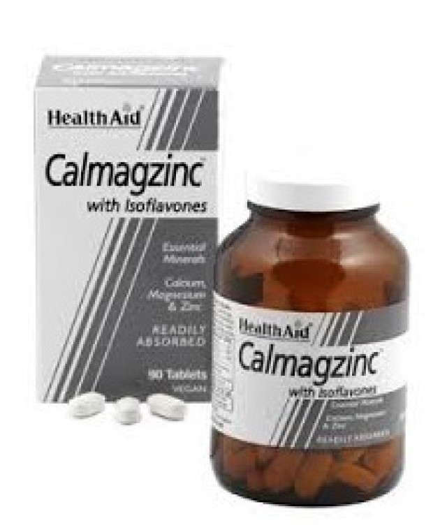 HEALTH AID Calmagzinc Συμπλήρωμα Διατροφής Με Συνδυασμό Μετάλλων Για Υγιή Οστά, 90 Ταμπλέτες