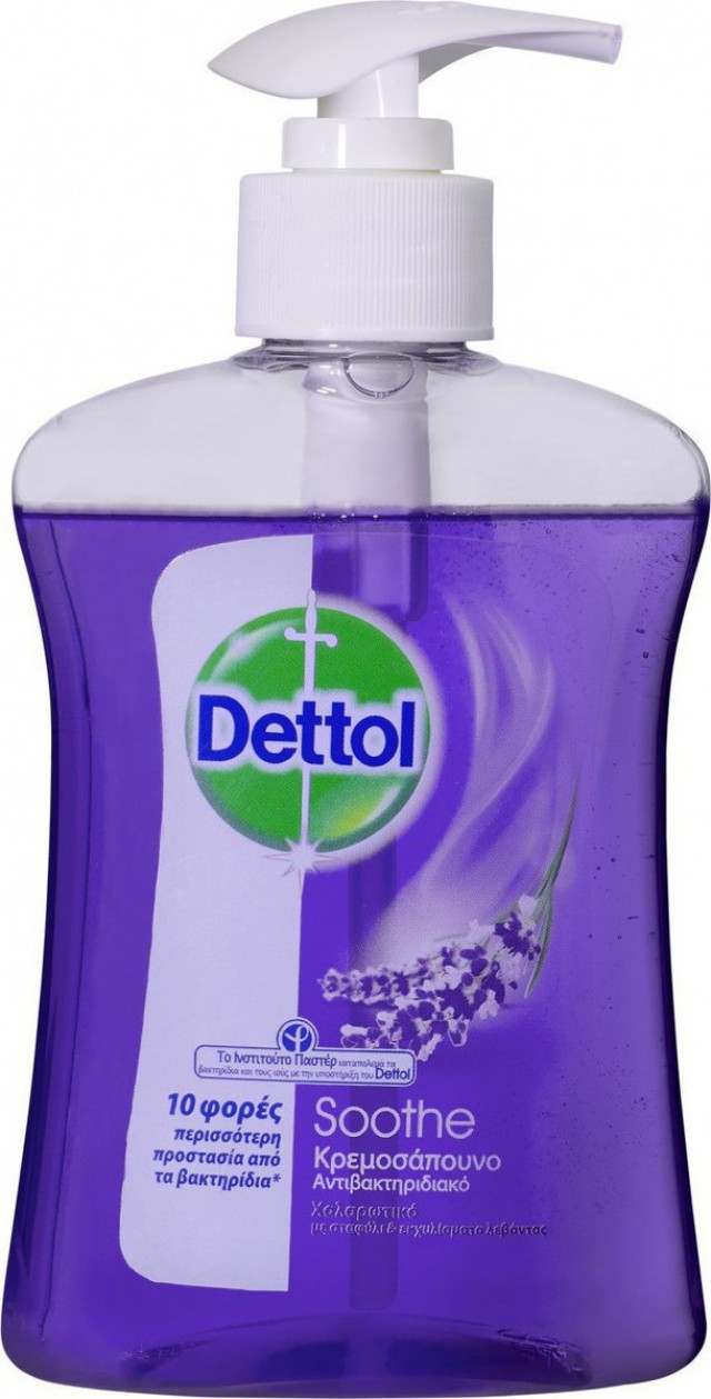 DETTOL Liquid Soap Soothe Χαλαρωτικό Κρεμοσάπουνο από Λεβάντα & Εκχυλίσματα Σταφυλιού, 250ml