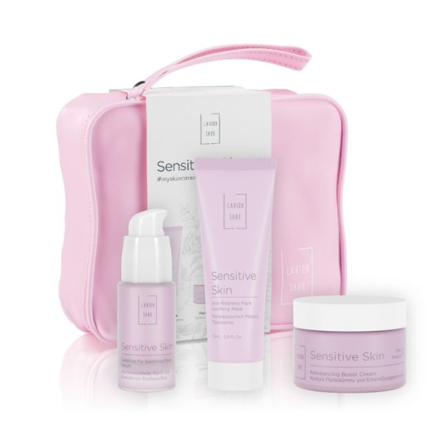 Lavish Care Sensitive Skin Πακέτο Face Cream 50ml & Face Mask 75ml & Face Serum 30ml