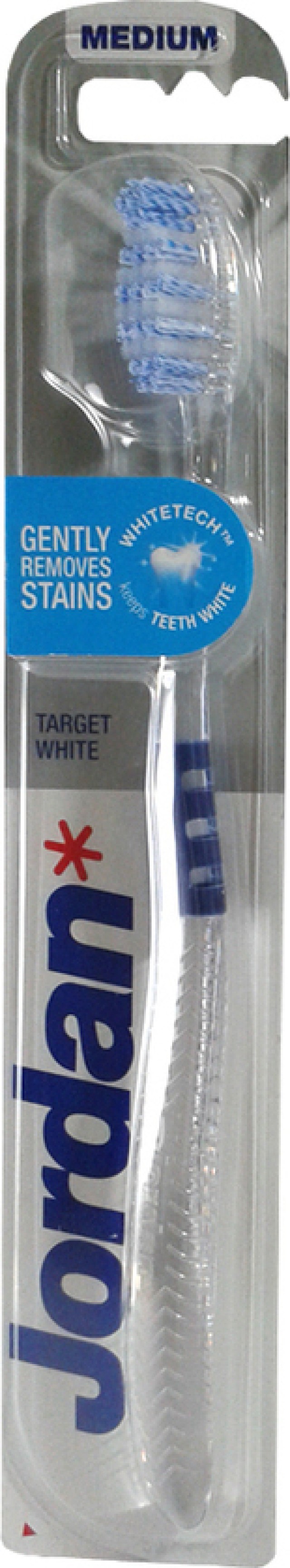 JORDAN Target White Οδοντόβουρτσα Medium Σκούρο Μπλε, 1τμχ.