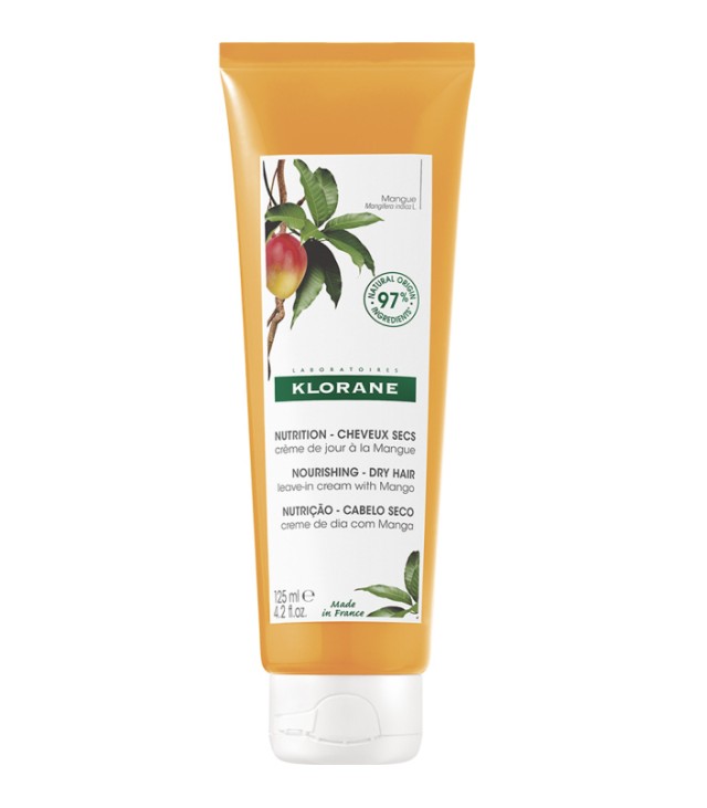 KLORANE Mango Hair Cream, Κρέμα Μαλλιών Θρέψης και Αναδόμησης με βούτυρο Μάνγκο BIO, 125ml