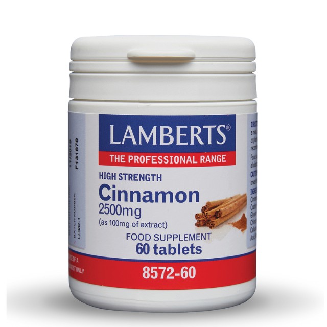 Lamberts Cinnamon 2500mg Κανέλα 60 Ταμπλέτες 8572-60