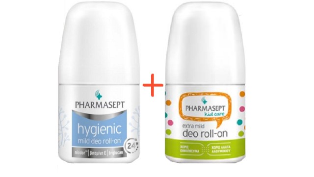 PHARMASEPT Hygienic Mild Deo Roll-On 24h 50ml & Kid Care Extra Mild Deo Roll-On 50ml