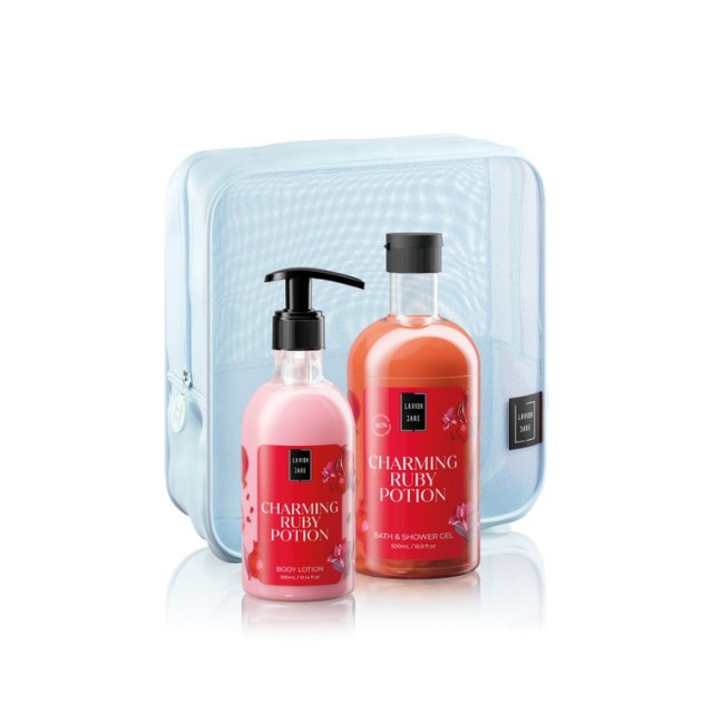 Lavish Care Ruby Potion Body Care Πακέτο Περιποίησης Σώματος & Δώρο Νεσεσέρ 1τεμ