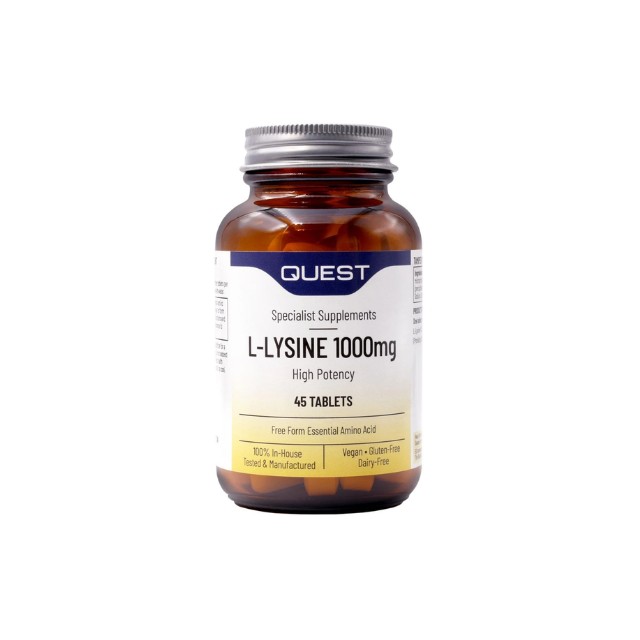 Quest L-Lysine 1000mg 45 Tαμπλέτες