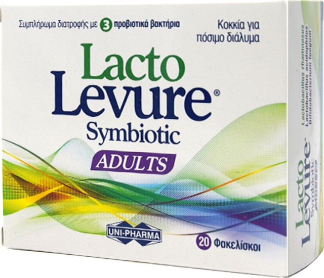 UniPharma Lacto Levure Symbiotic Adults, Συμπλήρωμα Προβιοτικών για Ενήλικες, 20 Φακελίσκοι