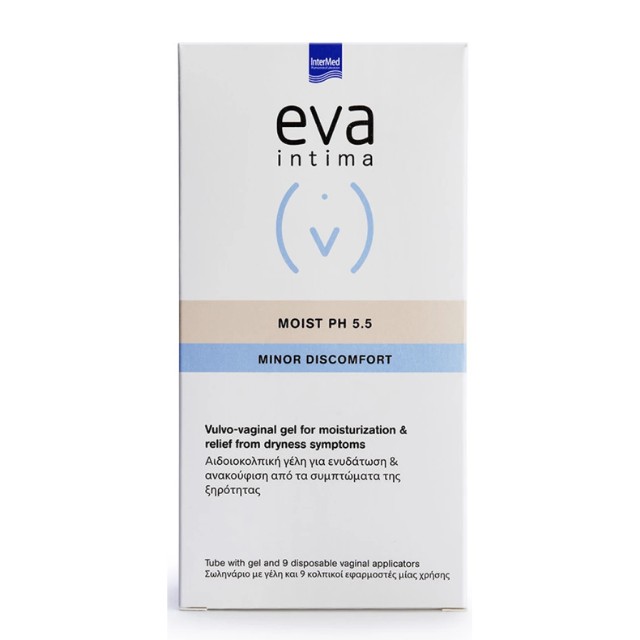 Intermed Eva Intima Minor Discomfort Moist pH 5.5 Κολπική Γέλη 50gr & 9 εφαρμοστές