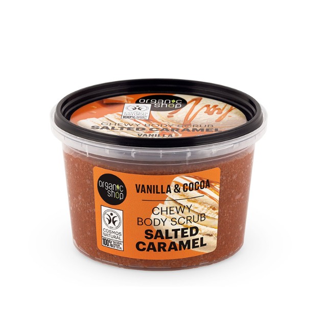 Natura Siberica Organic Shop Chewy Salted Caramel Vanilla & Cocoa Body Scrub 250ml