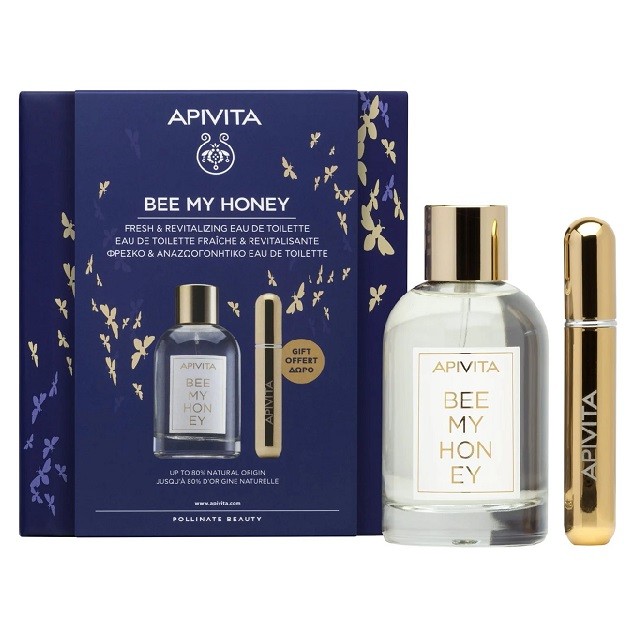 Apivita Promo Bee My Honey Eau De Toilette Γυναικείο Άρωμα, 100ml & Δώρο Επαναγεμιζόμενο Spray Αρώματος, 8ml