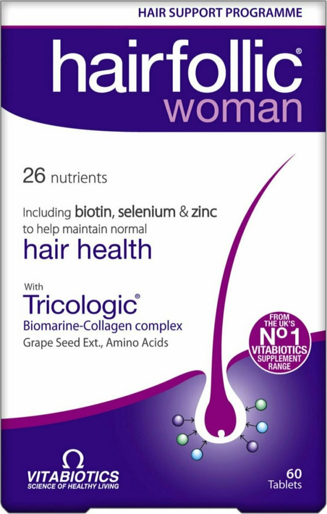 VITABIOTICS Hairfollic Woman Συμπλήρωμα Διατροφής Για Την Γυναικεία Τριχόπτωση, 60 Ταμπλέτες