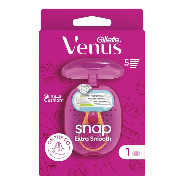 Gillette Venus Snap Extra Smooth Γυναικεία Ξυριστική Μηχανή με 5 Λεπίδες