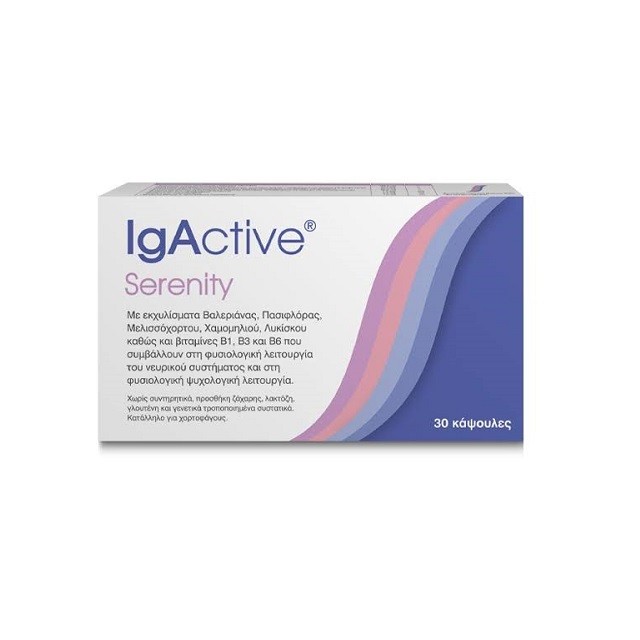 Igactive Serenity Συμπλήρωμα Διατροφής Του Νευρικού Συστήματος 30 Κάψουλες