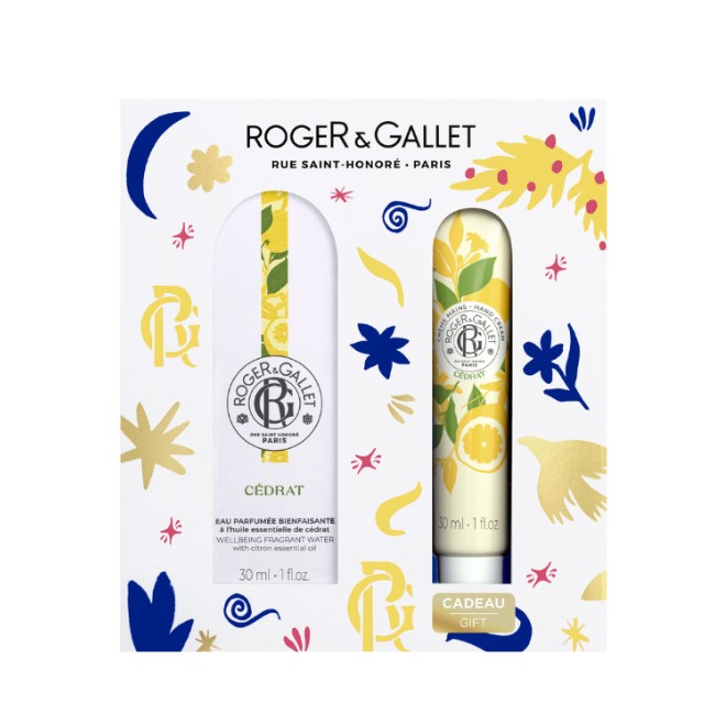Roger & Gallet Πακέτο Cedrat The Wellbeing Fragrant Water 30ml & Δώρο Hand Cream 30ml