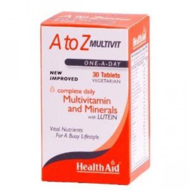 HEALTH AID A to Z Multivit and Minerals with Lutein, Πολυβιταμίνες, 30 tabs