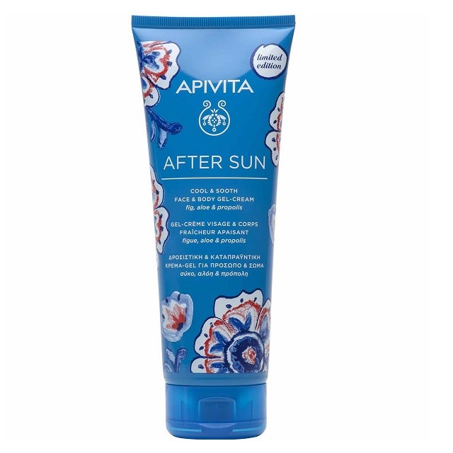 Apivita After Sun Cool & Sooth Face & Body Gel-Cream Καταπραϋντική Κρέμα Προσώπου & Σώματος Για Μετά Τον Ήλιο, 200ml